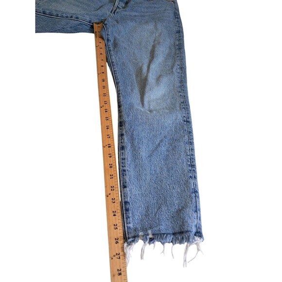 Levi's Women's Size 30 Wedgie Jeans Light Wash Raw Hem High Rise Button Fly - Picture 12 of 13